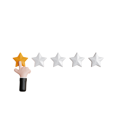 Revisão de uma estrela  3D Icon