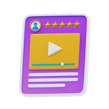 Revisão de vídeo  3D Icon