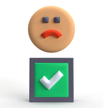 Revisão Negativa 1  3D Icon