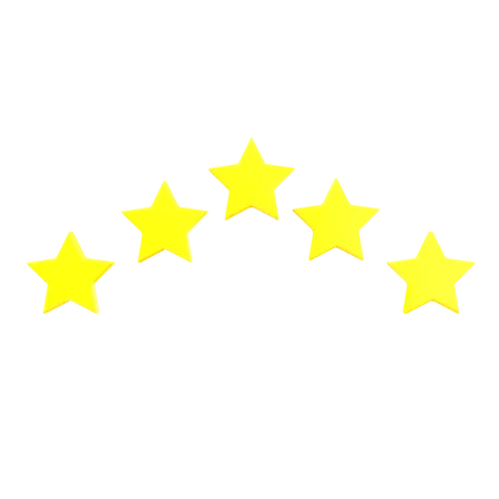 Revisión de cinco estrellas  3D Icon