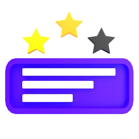 Reseña de dos estrellas  3D Icon