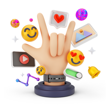 Revisión de marketing en redes sociales  3D Icon
