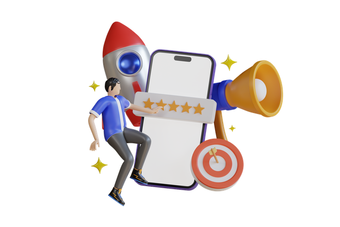 Revisión de marketing en redes sociales  3D Icon