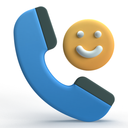 Revisión de satisfacción por teléfono  3D Icon