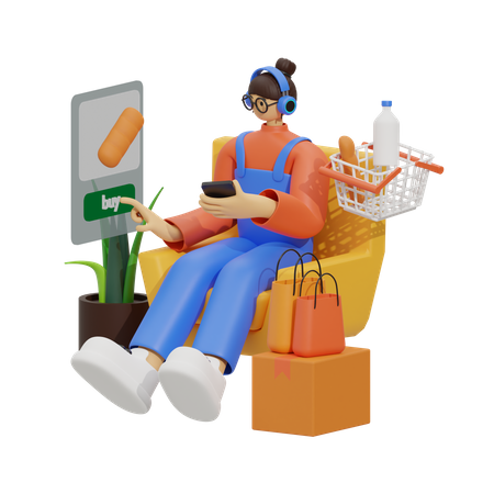 Revolucione a maneira como você faz compras online  3D Illustration