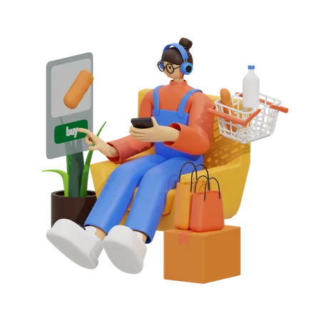 Revolucione a maneira como você faz compras online  3D Illustration