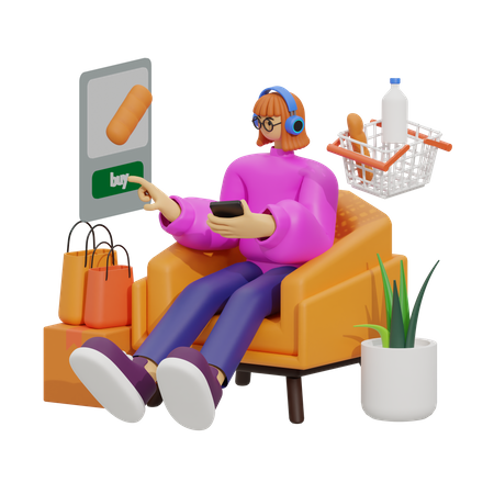 Revolutionieren Sie Ihr Online-Shopping  3D Illustration