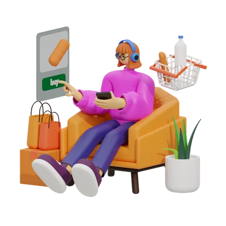 Revolutionieren Sie Ihr Online-Shopping  3D Illustration