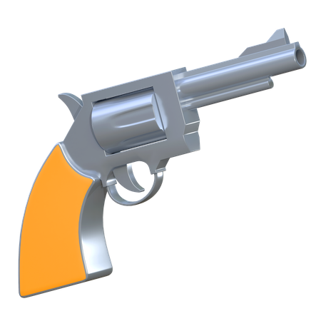 Revolver Gun  3D Icon