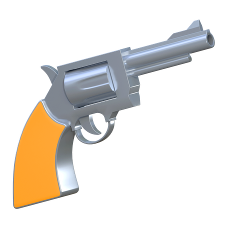 Pistola revólver  3D Icon