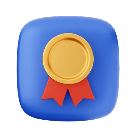 Golden Badge  3D Icon