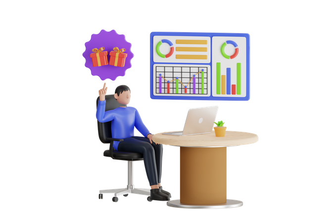 Reward And Recognition For Good Performance  3D Icon