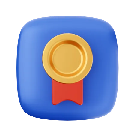 Golden Badge  3D Icon