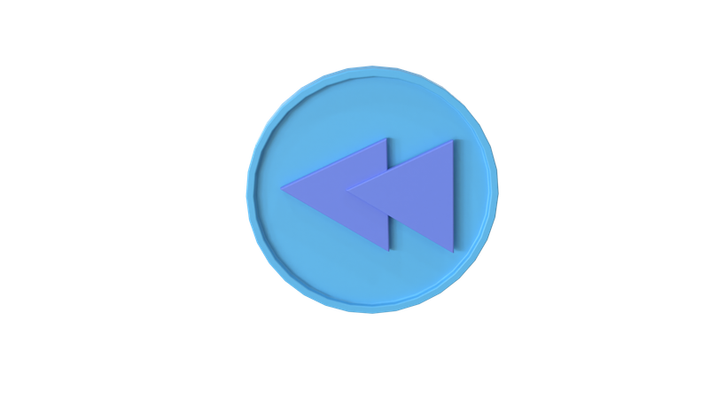Rewind  3D Icon
