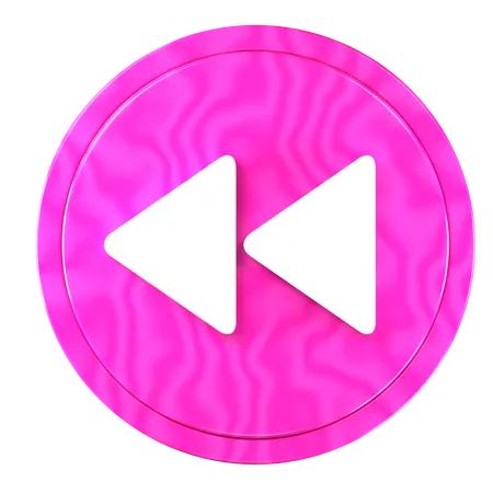Rewind Button  3D Icon