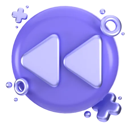 Rewind Button  3D Icon