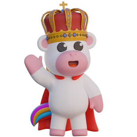 Rey del unicornio  3D Illustration