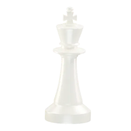 Pieza de ajedrez rey blanco  3D Icon