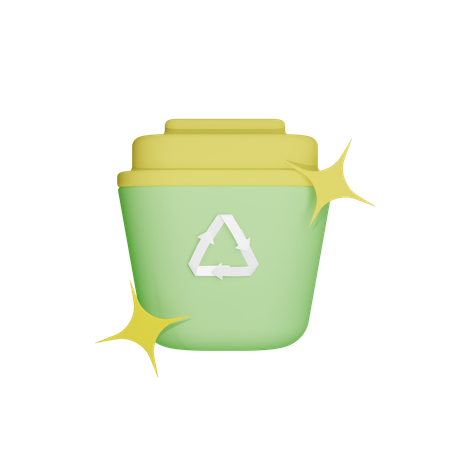 Lata de lixo reciclável  3D Icon