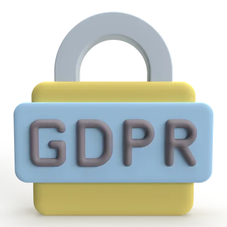 Verrouillage RGPD  3D Icon