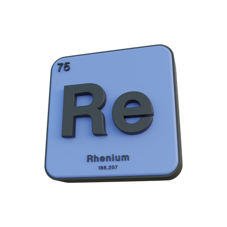 Rhenium  3D Illustration