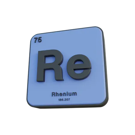 Rhenium  3D Illustration