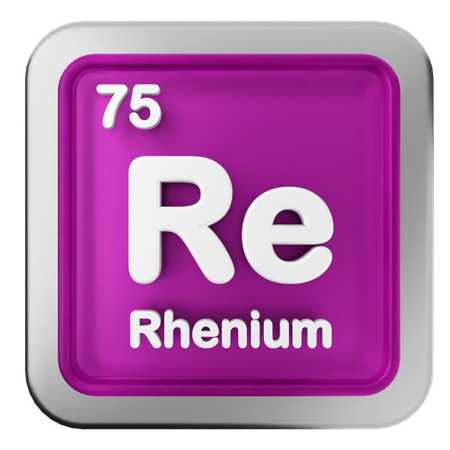 Rhenium-Periodensystem  3D Icon