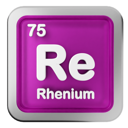 Rhenium Periodic Table  3D Icon