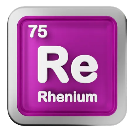 Tableau périodique du rhénium  3D Icon