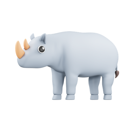 코뿔소  3D Icon