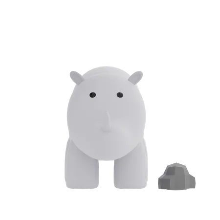 Rhino  3D Illustration