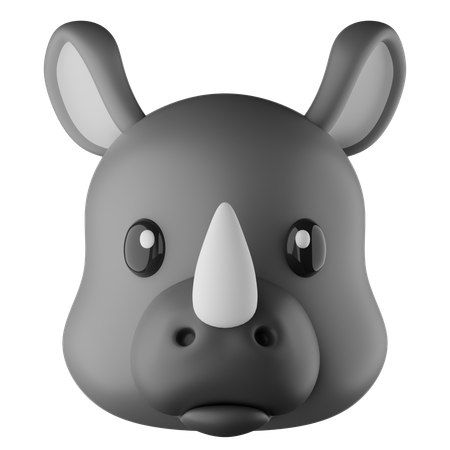 Rhino Emoji  3D Icon