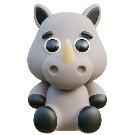 Rhinocéros  3D Icon