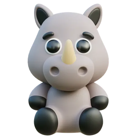 Rhinocéros  3D Icon