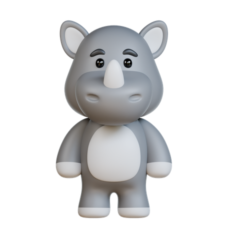 Rhinocéros  3D Icon