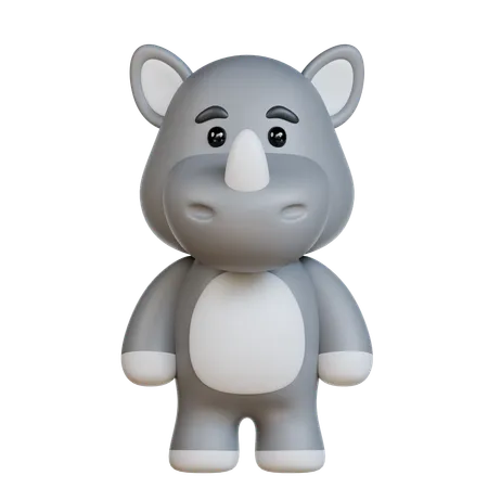 Rhinocéros  3D Icon