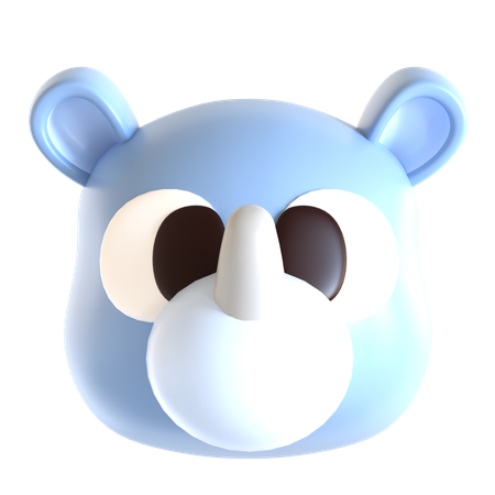 Rhinocéros  3D Icon