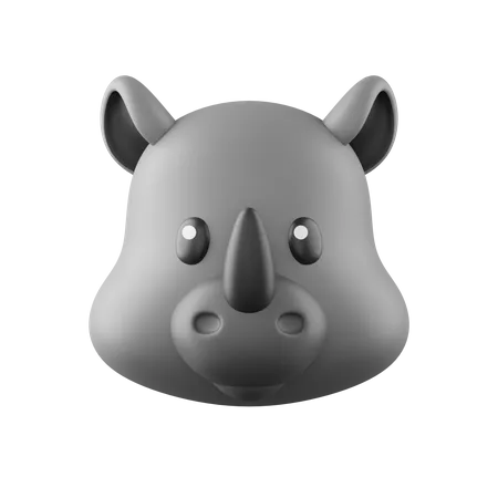 Rhinocéros  3D Icon