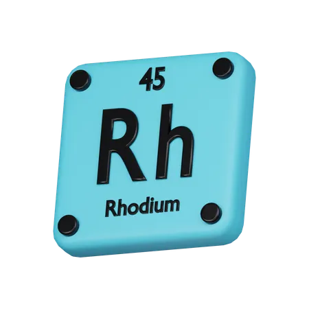 Rhodium Element 3 D Icon 3D Icon