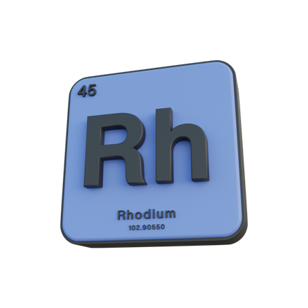 Rhodium  3D Illustration