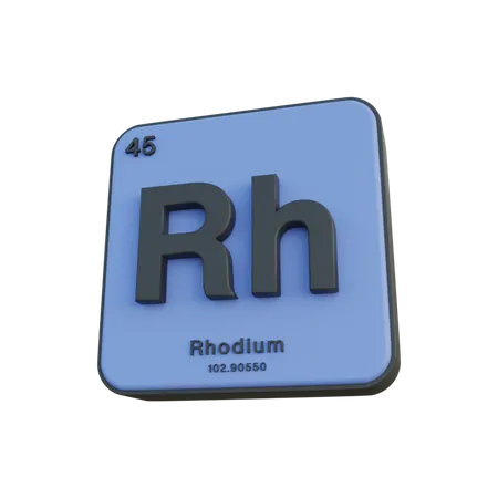 Rhodium  3D Illustration
