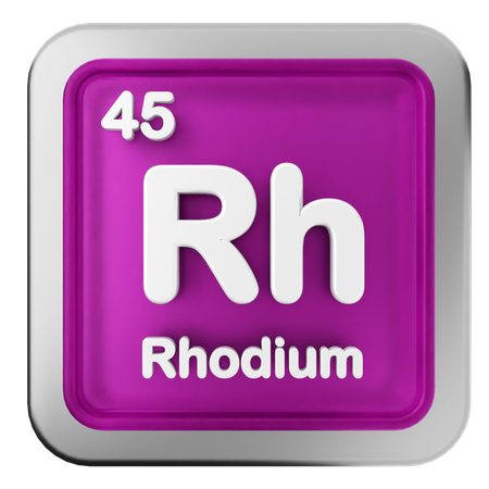 Rhodium-Periodensystem  3D Icon