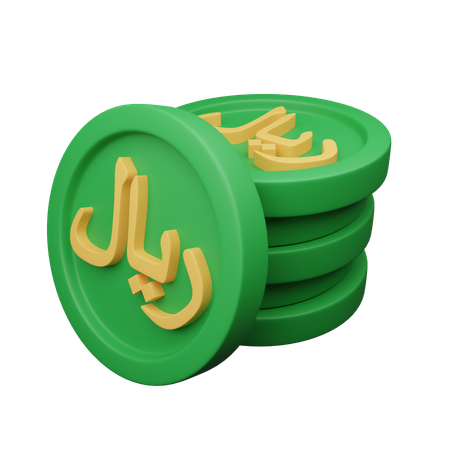 Rial saudita  3D Icon