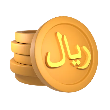 Rial saudita  3D Icon