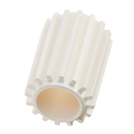 Ribbed Cylinder  3D Icon