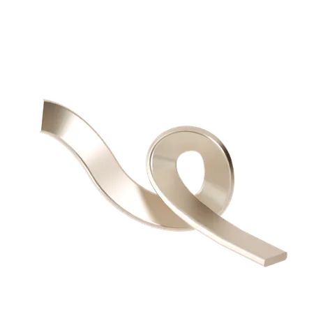 Glossy Ribbon Illustration In 3 D Design 3D Icon