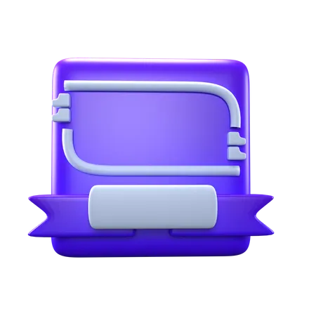 Ribbon  3D Icon