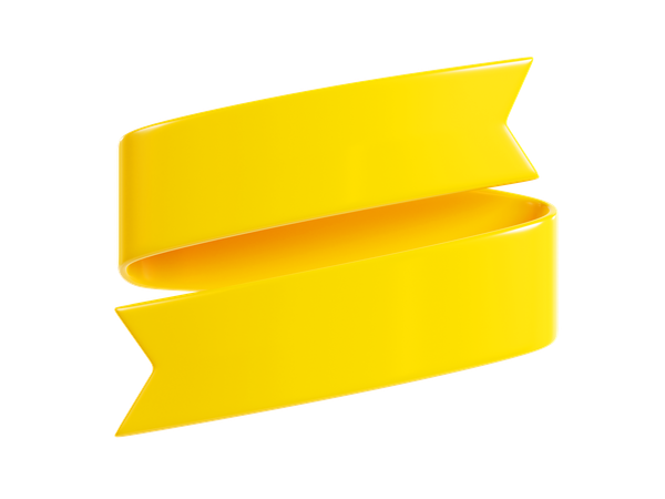 Ribbon Banner  3D Icon