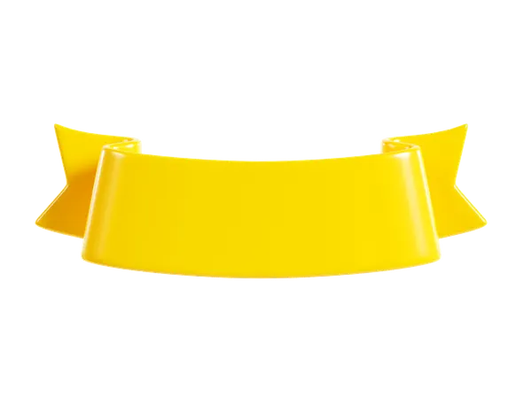 Ribbon Banner  3D Icon