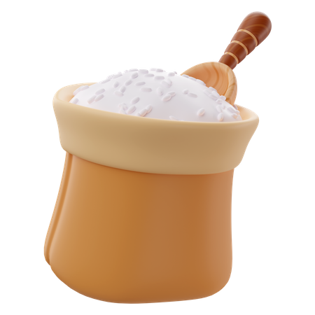 Rice  3D Icon